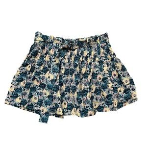 Ulla Johnson NWT 100% Silk Belted Pleated Floral Abstract Margot Shorts Size 4